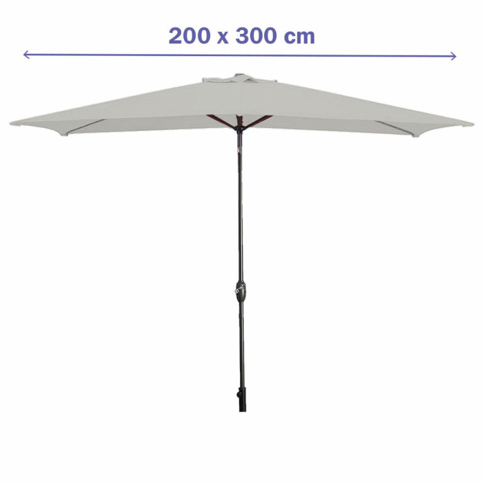 Бял градински чадър 200x300 см-1