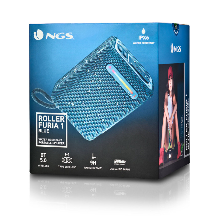 Преносима Bluetooth колонка 15W синя-3