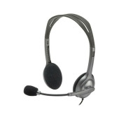 Слушалки с микрофон сиви Logitech