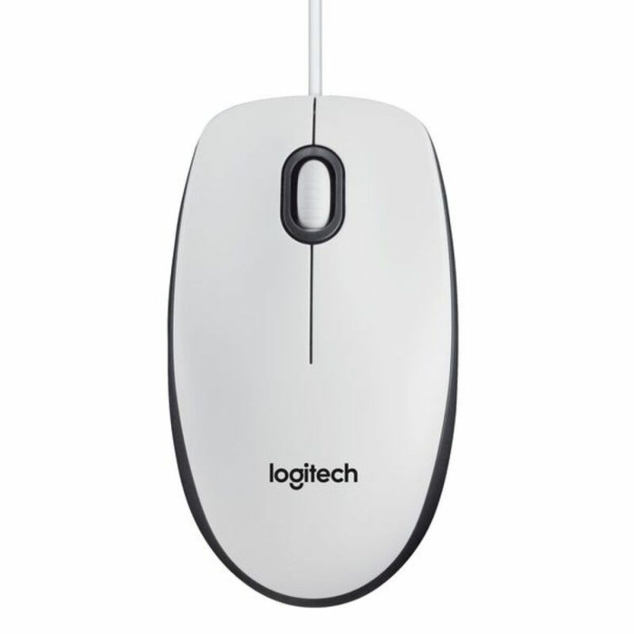 Бяла оптична мишка Logitech-1